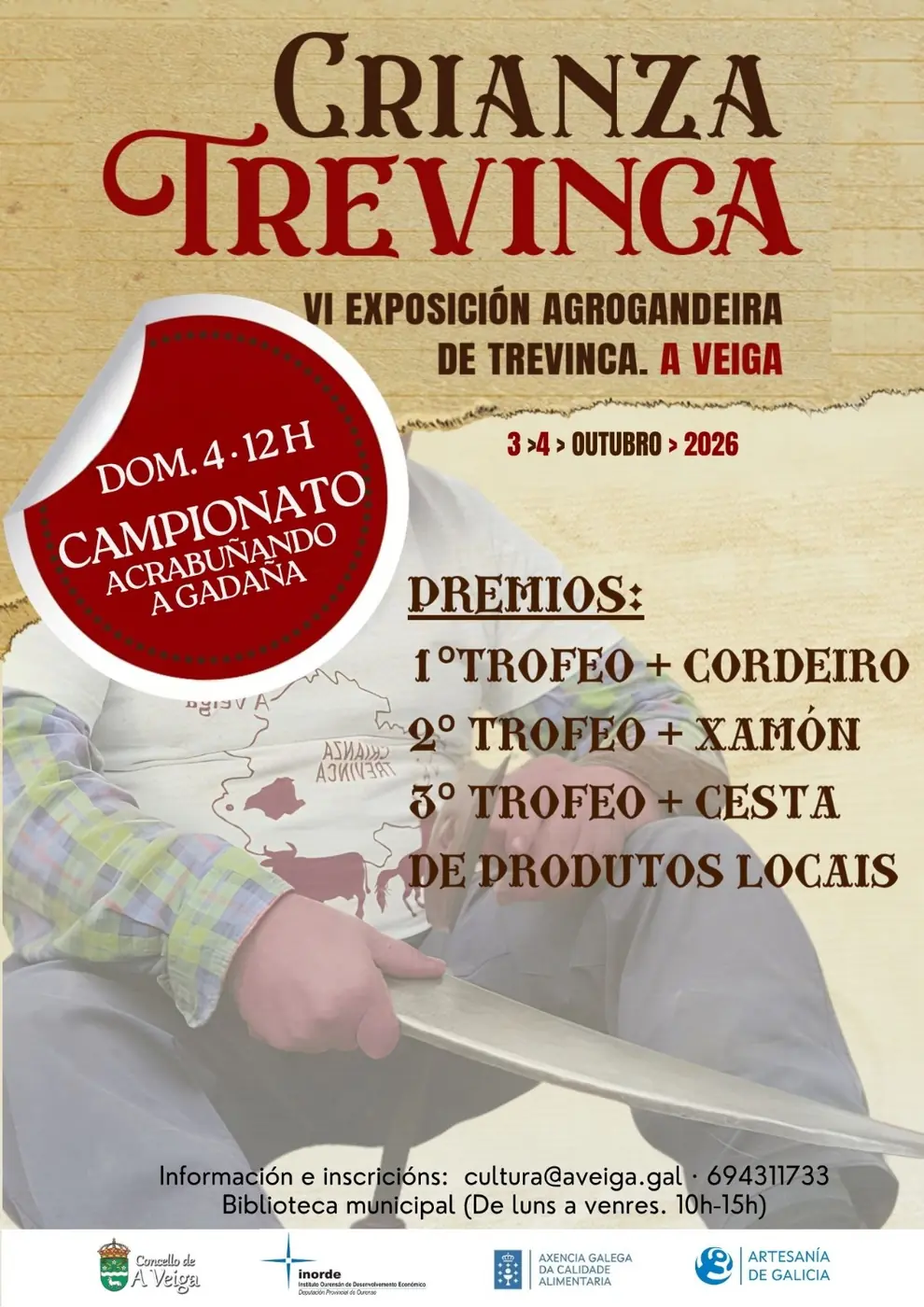 Cartel do campionato Acrabuñando a gadaña de Crianza Trevinca