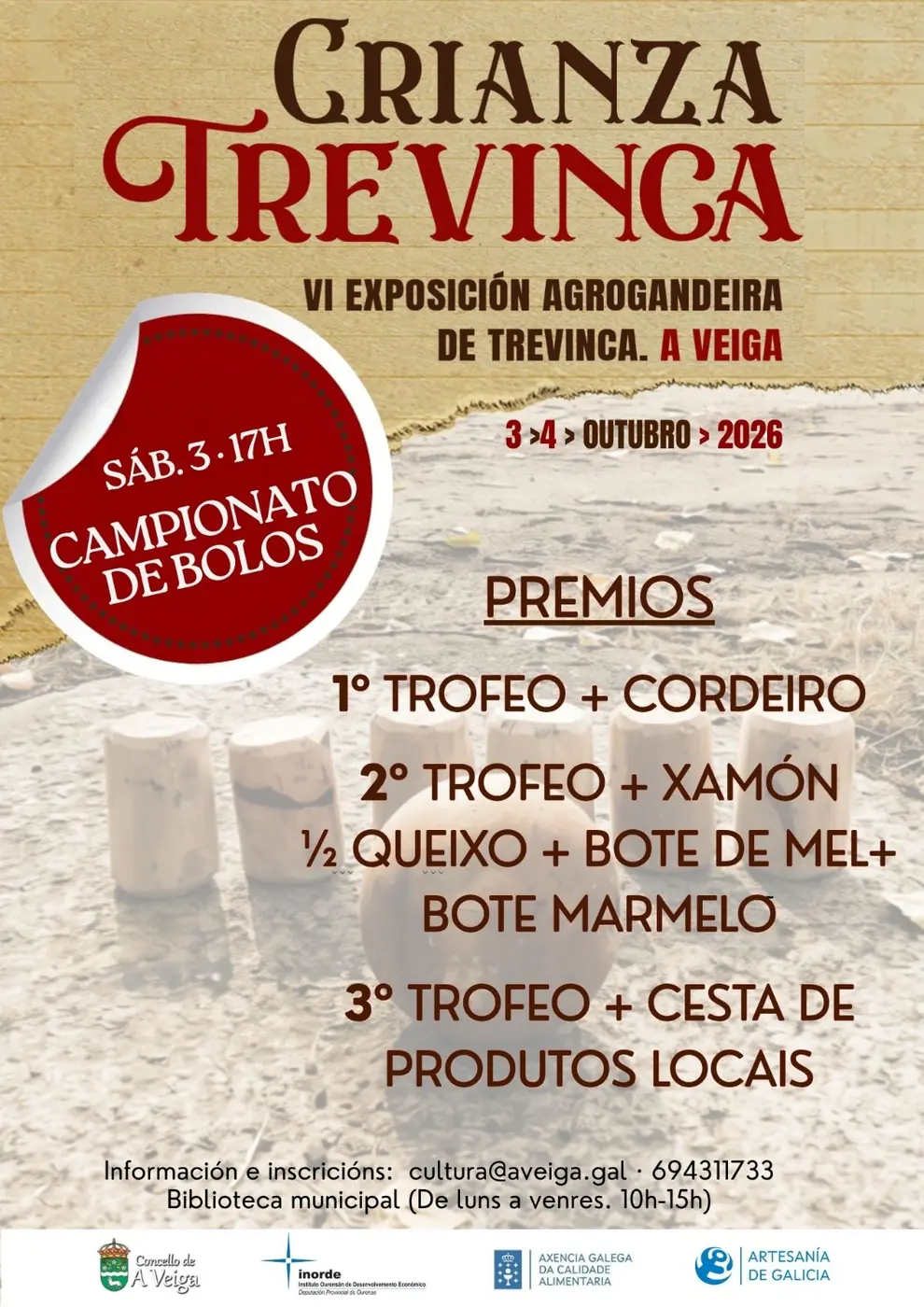 Cartel do campionato de bolos de Crianza Trevinca