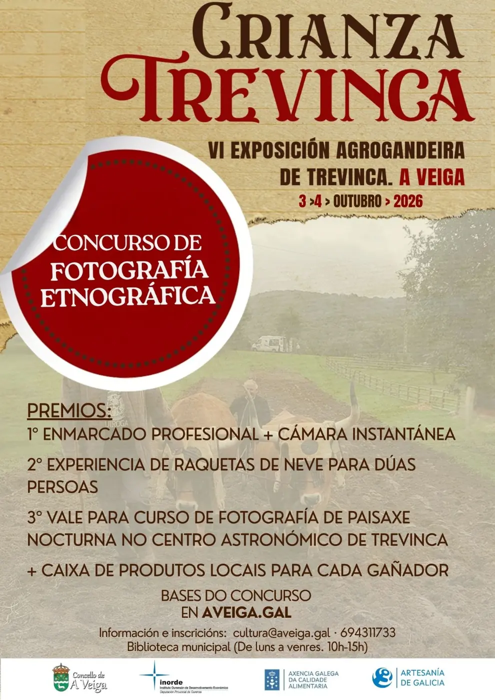 Cartel do I Concurso de Fotografía Etnográfica Crianza Trevinca