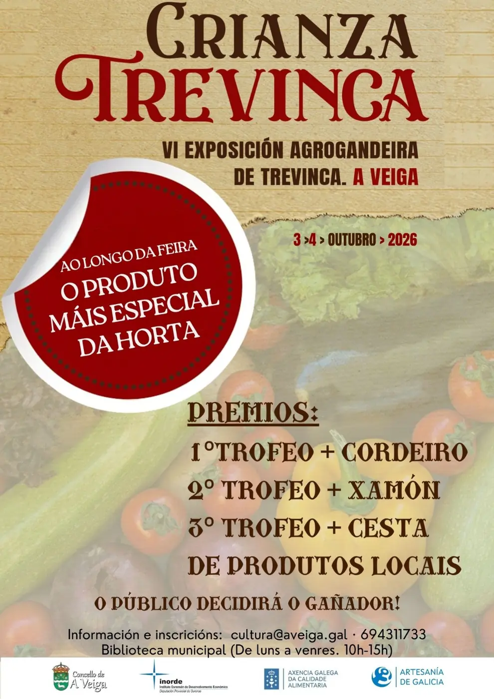 Cartel do concurso O produto máis especial da horta de Crianza Trevinca